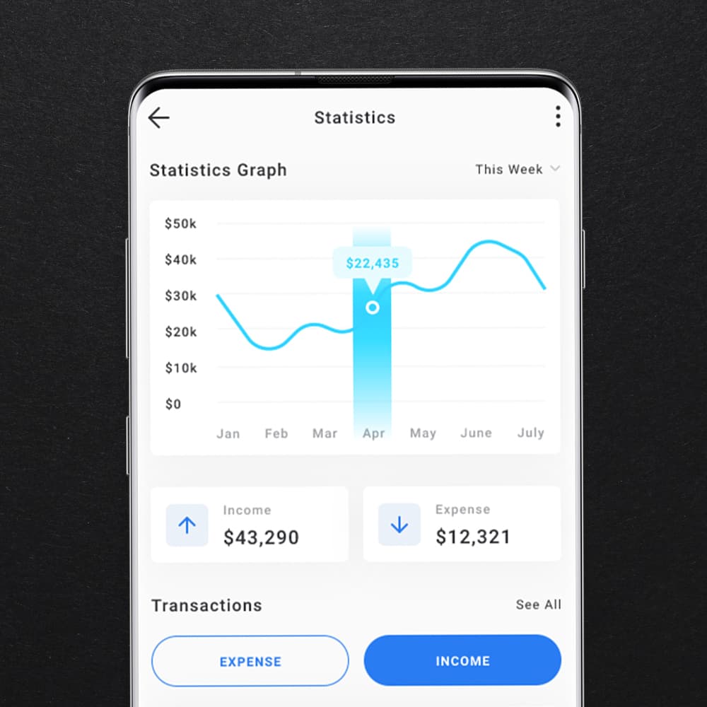 Finance Analytics Mobile App UI/UX Design & Development